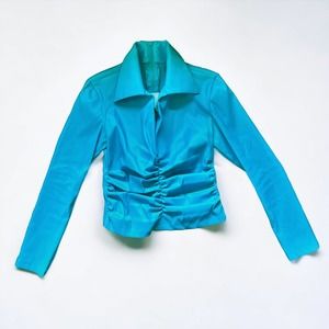 Tadashi turquoise blouse